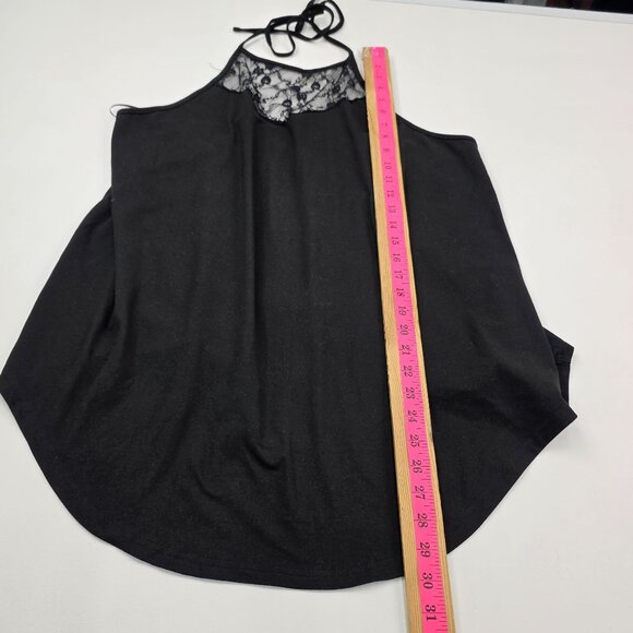 Shein Curve Black Lace Halter Tank Top With Tie Back & Open Back Sleeveless 3XL - Picture 10 of 10
